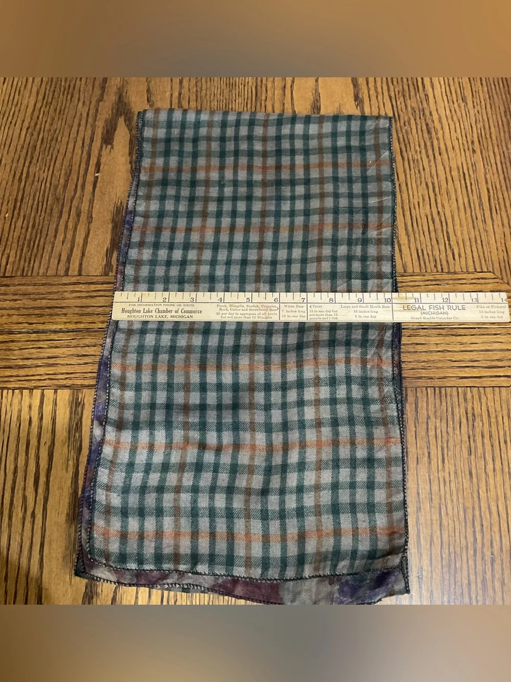 Multicolor Reversible Floral/Plaid Scarf